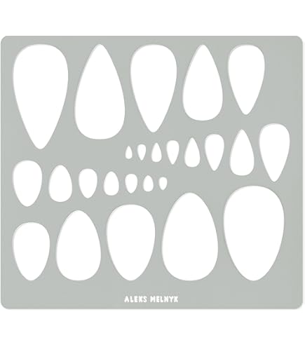 (未使用･未開封品)　Aleks Melnyk 29 メタル ステンシル、ジャーナル、描画テンプレート、スクラップブッ、ステンシル、描画ツール、テンプレート、ステンシル、ルー 6k88evb Amazon.com : Aleks Melnyk No.423 Metal Stencil for Bullet